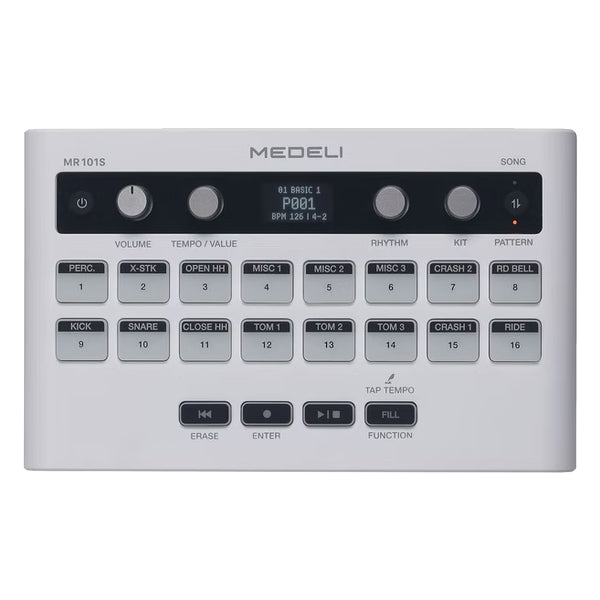 Medeli MR101S Portable Compact Rhythm Machine with Foot Pedal
