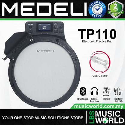 Medeli TP110 Portable Electronic Practice Pad for Beginner and Professional