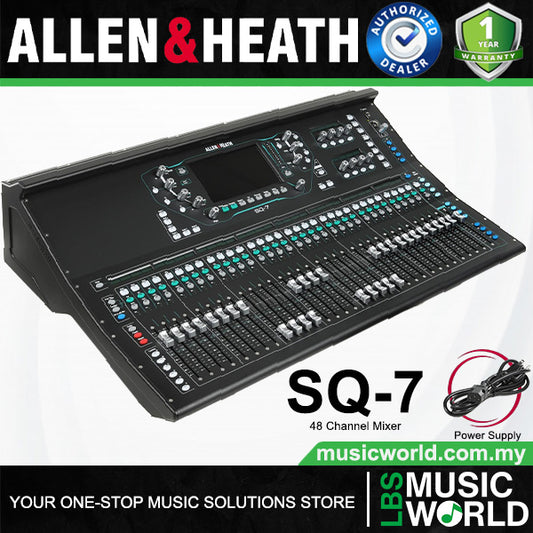 Allen & Heath SQ-7 48 Channel Digital Mixer with 33 Fader 32 Preamp and LED Touchscreen (SQ7)