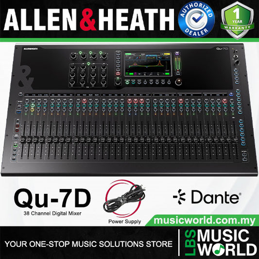 Allen & Heath Qu-7 Series 38 Channel Compact Digital Mixer with and without Dante(Qu7 Qu7D)