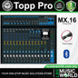 Topp Pro MX.16 16 Channel Analog Mixer Console with USB and Bluetooth (MX16)