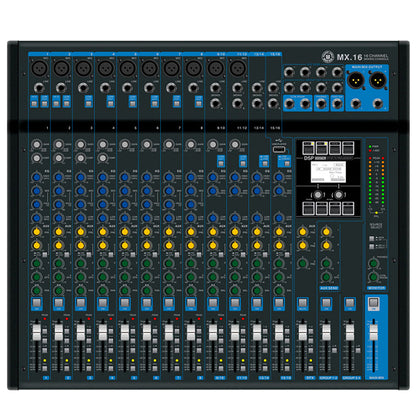 Topp Pro MX.16 16 Channel Analog Mixer Console with USB and Bluetooth (MX16)