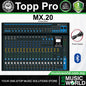 Topp Pro MX.20 20 Channel Analog Mixer Console with USB and Bluetooth (MX20)