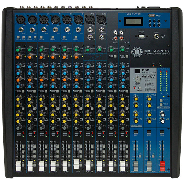 Topp Pro MXi.1422CFX 14 Channel Analog Mixer Built in with DSP Effect and 100 Presets (MXi1422CFX)