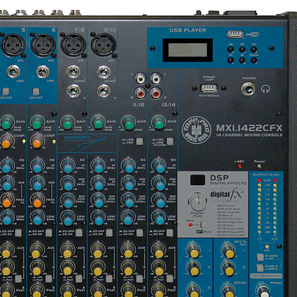 Topp Pro MXi.1422CFX 14 Channel Analog Mixer Built in with DSP Effect and 100 Presets (MXi1422CFX)