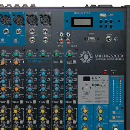 Topp Pro MXi.1422CFX 14 Channel Analog Mixer Built in with DSP Effect and 100 Presets (MXi1422CFX)