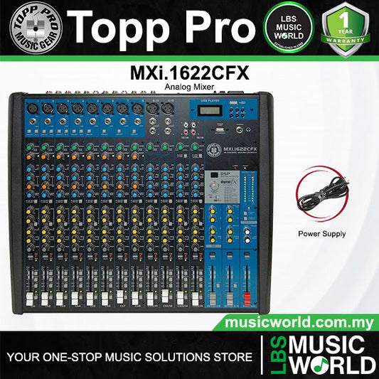 Topp Pro MXi.1622CFX 16 Channel Analog Mixer Built In DSP Effect with 100 Presets (MXi1622CFX)