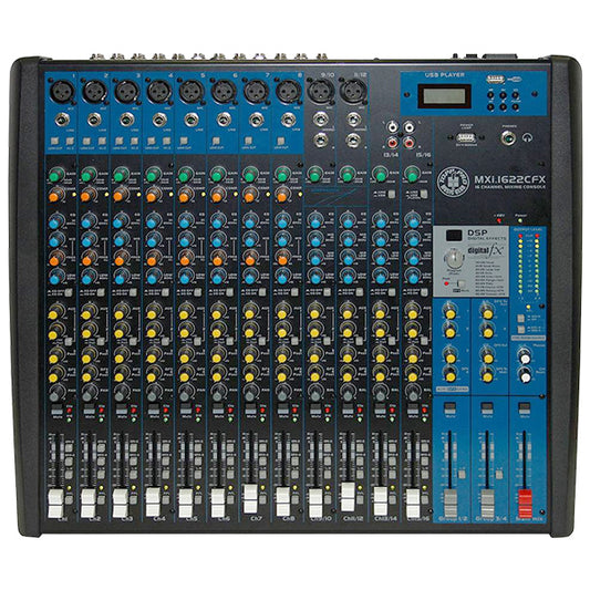 Topp Pro MXi.1622CFX 16 Channel Analog Mixer Built In DSP Effect with 100 Presets (MXi1622CFX)