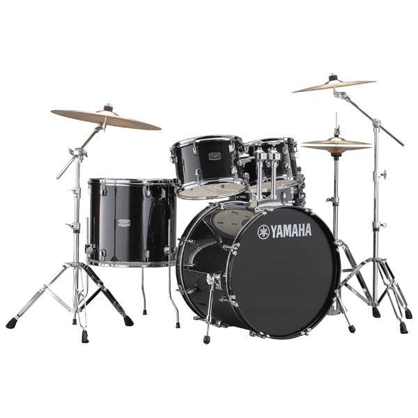 Yamaha Rydeen RDP2F5 5 Piece Acoustic Drum Set With Cymbal Package - Black Glitter