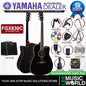 Yamaha FGX830C 41" Dreadnought Solid Spruce Acoustic Electric Guitar With Pickup Black (FGX830)