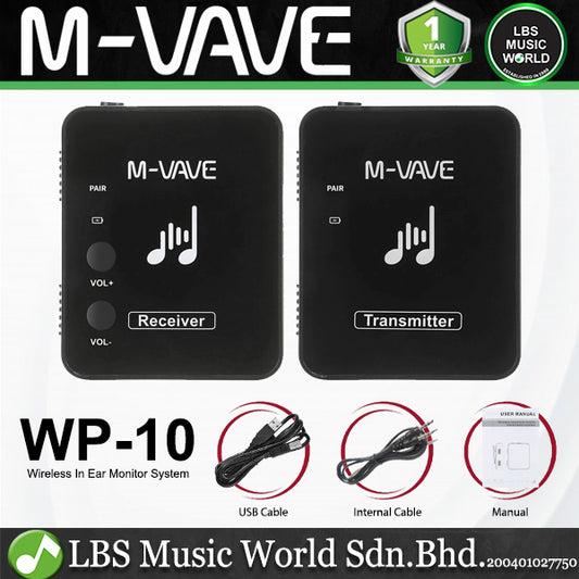 M-VAVE WP-10 Air Bridge Compact Wireless In Ear Monitor System for Live Performance and Personal Monitoring (WP10 WP 10)