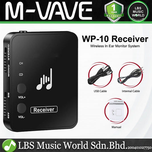 M-VAVE WP-10 Air Bridge Compact Wireless In Ear Monitor System for Live Performance and Personal Monitoring (WP10 WP 10)