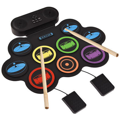 BSL G898 Rechargeable Foldable Roll Up Drum Kit Built In Speaker with Bluetooth