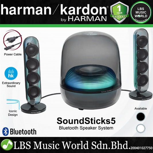 Harman Kardon SoundSticks 5 190 Watt Bluetooth Portable Transparent Speaker System