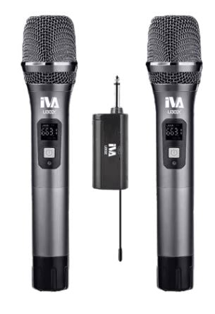 IVA U302C-H2 Dual Wireless Handheld Microphone With Dongle Size Receiver (U302CH2)