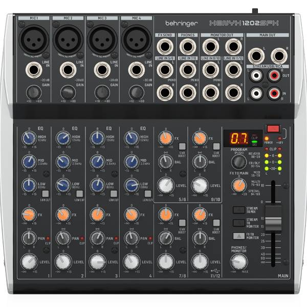 Behringer XENYX-1202SFX Analog 12 Input Mixer with Interface and Klark Teknik Effect (XENYX 1202SFX)