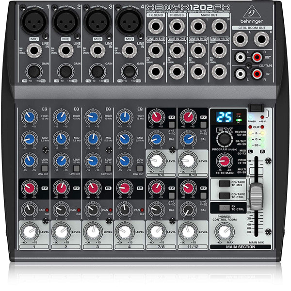 Behringer XENYX-1202FX Premium 12 Input 2 Bus Portable Mixer (XENYX1202FX XENYX 1202FX)