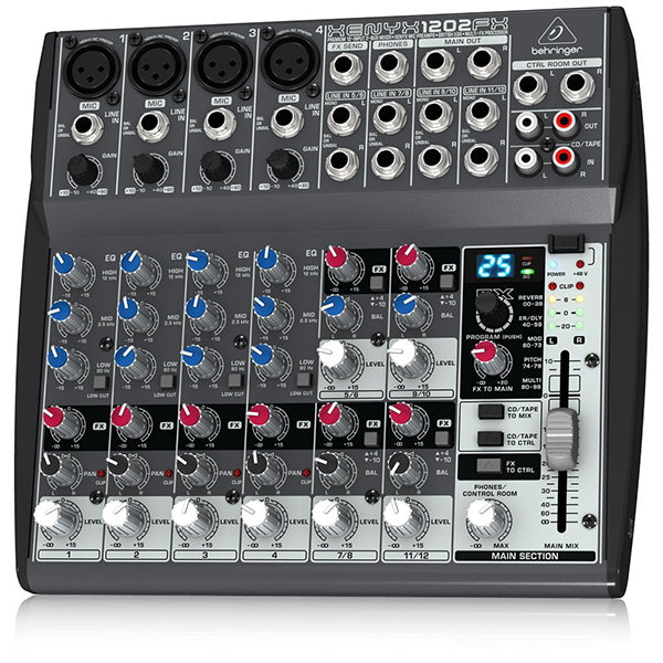 Behringer XENYX-1202FX Premium 12 Input 2 Bus Portable Mixer (XENYX1202FX XENYX 1202FX)