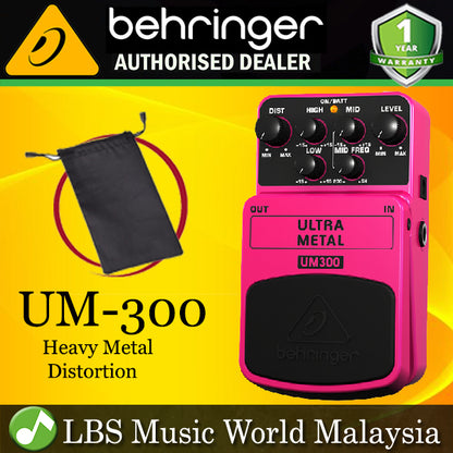 Behringer UM-300 Ultra Metal Distortion Guitar Effect Effects Pedal (UM300 UM 300)