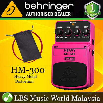 Behringer HM-300 Heavy Metal Distortion Effect Effects Pedal For Guitar (HM300 HM 300)