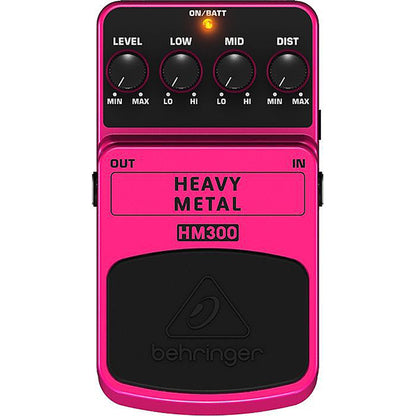 Behringer HM-300 Heavy Metal Distortion Effect Effects Pedal For Guitar (HM300 HM 300)