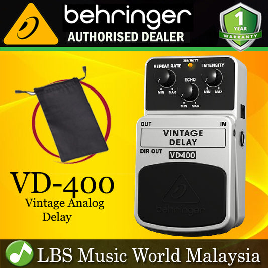 Behringer VD-400 Vintage Analog Delay Effect Effects Pedal (VD400 VD 400)