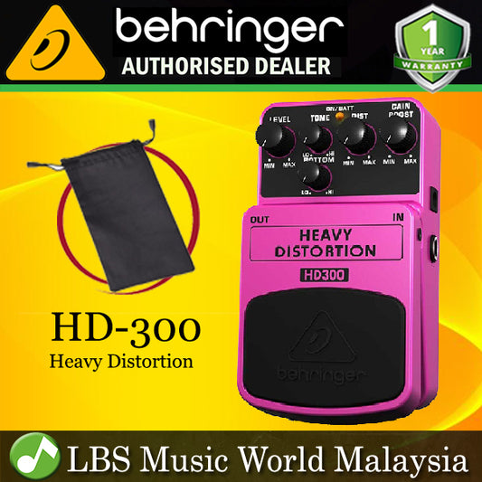 Behringer HD-300 Heavy Distortion Effect Pedal for Guitar (HD300 HD 300)