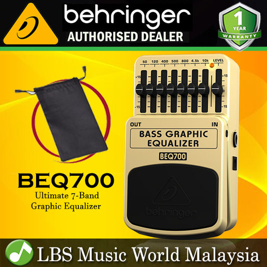 Behringer BEQ-700 7 Band Graphic EQ Bass Effect Effects for Keyboard (BEQ700 BEQ 700)