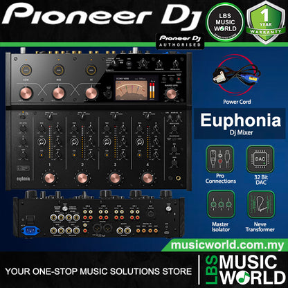 Pioneer DJ Euphonia Professional 4 Channel Rotary Mixer with Rupert Neve Transformer