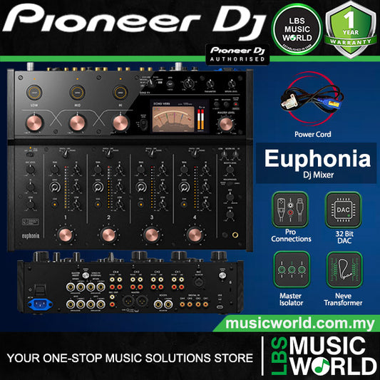 Pioneer DJ Euphonia Professional 4 Channel Rotary Mixer with Rupert Neve Transformer