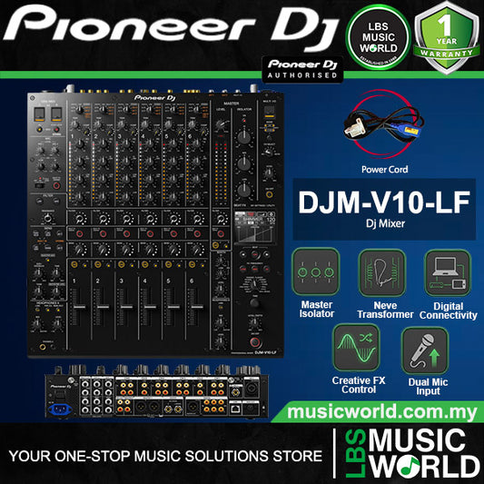 Pioneer DJ DJM-V10-LF 6 Channel Professional Long Fader Precision Mixer (DJMV10LF)