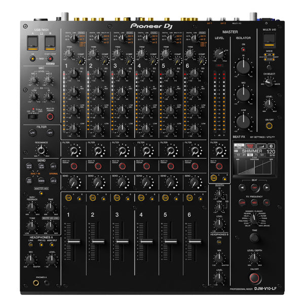 Pioneer DJ DJM-V10-LF 6 Channel Professional Long Fader Precision Mixer (DJMV10LF)