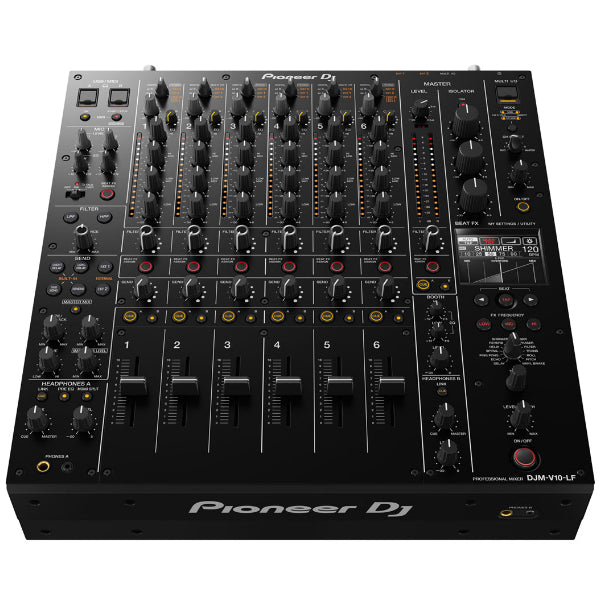 Pioneer DJ DJM-V10-LF 6 Channel Professional Long Fader Precision Mixer (DJMV10LF)