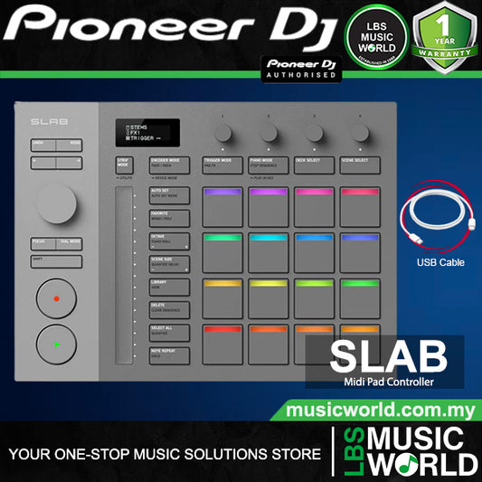 Pioneer DJ SLAB Portable MIDI Controller Pad for Serato Studio Sample and DJ Pro (DJSLAB)
