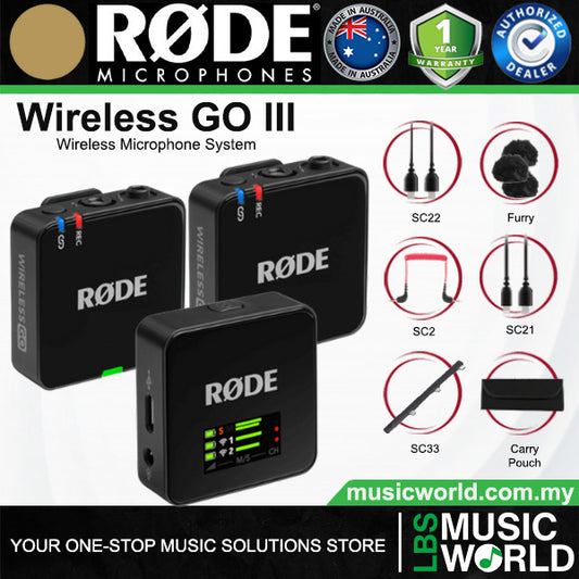 RODE Wireless GO III Dual Channel Compact Wireless Microphone System (Gen 3)