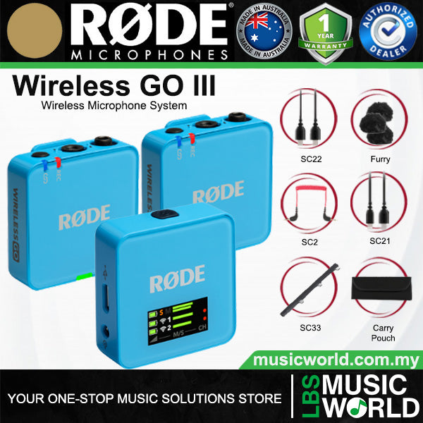 RODE Wireless GO III Dual Channel Compact Wireless Microphone System (Gen 3)