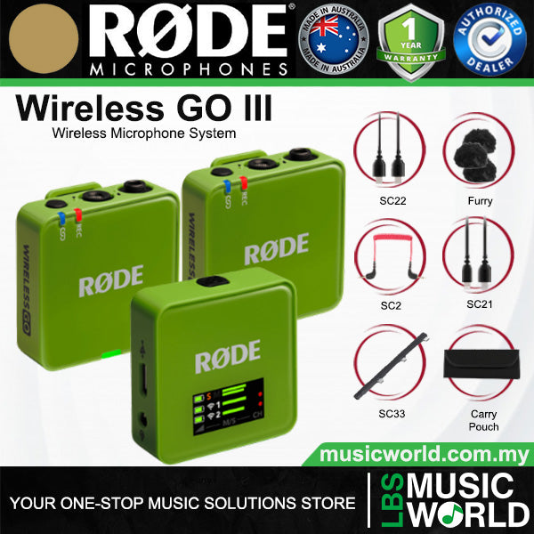 RODE Wireless GO III Dual Channel Compact Wireless Microphone System (Gen 3)