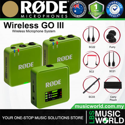 RODE Wireless GO III Dual Channel Compact Wireless Microphone System (Gen 3)