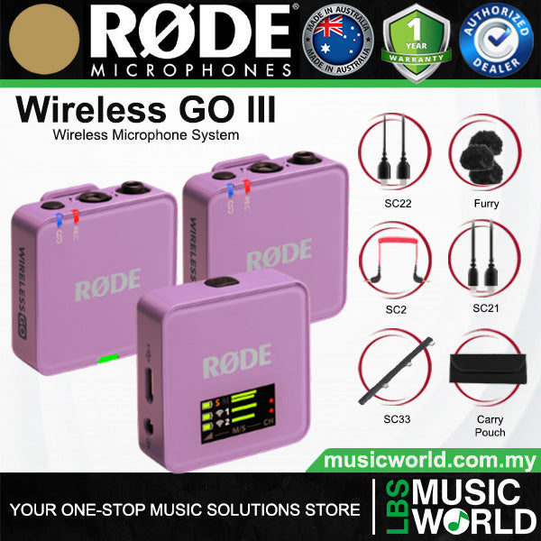 RODE Wireless GO III Dual Channel Compact Wireless Microphone System (Gen 3)