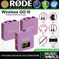 RODE Wireless GO III Dual Channel Compact Wireless Microphone System (Gen 3)