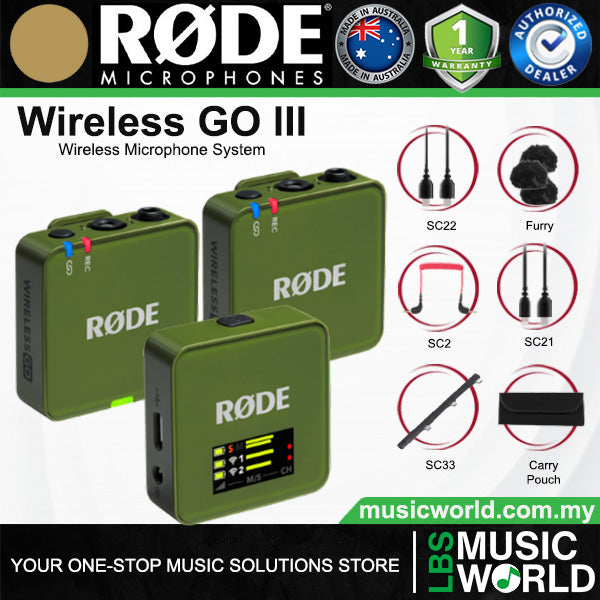 RODE Wireless GO III Dual Channel Compact Wireless Microphone System (Gen 3)