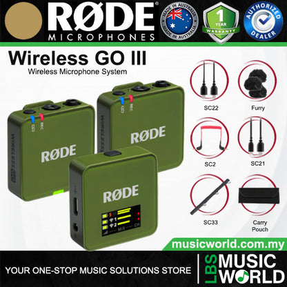 RODE Wireless GO III Dual Channel Compact Wireless Microphone System (Gen 3)