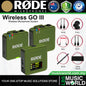 RODE Wireless GO III Dual Channel Compact Wireless Microphone System (Gen 3)