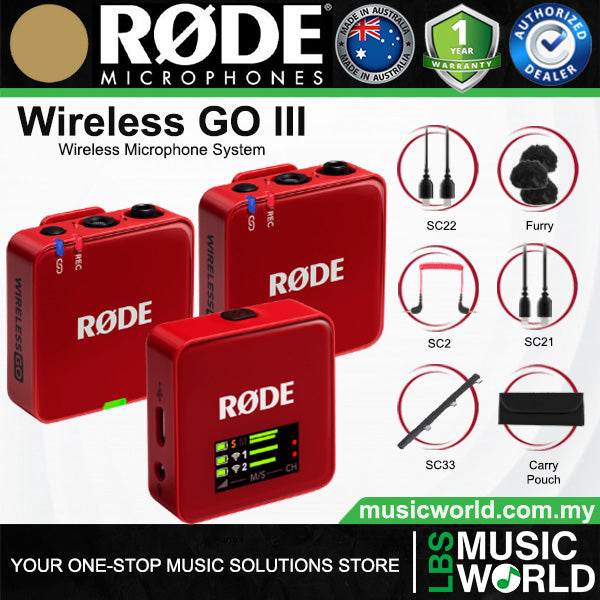 RODE Wireless GO III Dual Channel Compact Wireless Microphone System (Gen 3)