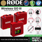 RODE Wireless GO III Dual Channel Compact Wireless Microphone System (Gen 3)