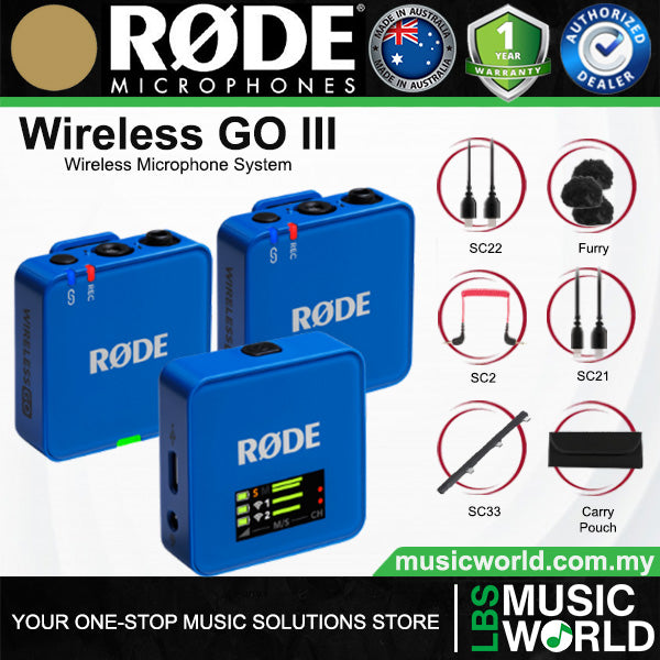 RODE Wireless GO III Dual Channel Compact Wireless Microphone System (Gen 3)