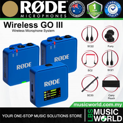 RODE Wireless GO III Dual Channel Compact Wireless Microphone System (Gen 3)