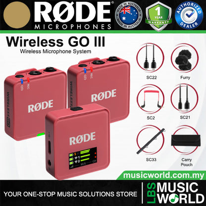 RODE Wireless GO III Dual Channel Compact Wireless Microphone System (Gen 3)
