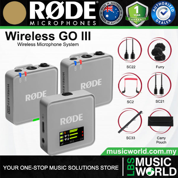 RODE Wireless GO III Dual Channel Compact Wireless Microphone System (Gen 3)