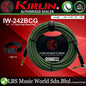 Kirlin IW-242BCG/GRB Original Gold Tip Woven Instrument Cable for Electric Acoustic Guitar Keyboard Bass Amplifier - Green